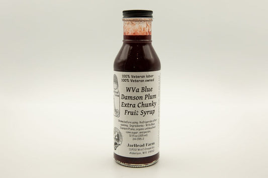 WV Blue Damson Plum Extra Chunky Fruit Syrup