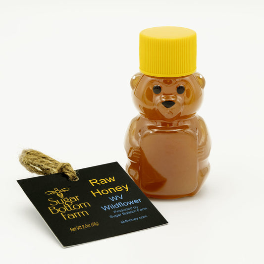 Raw WV Wildflower Honey Bear